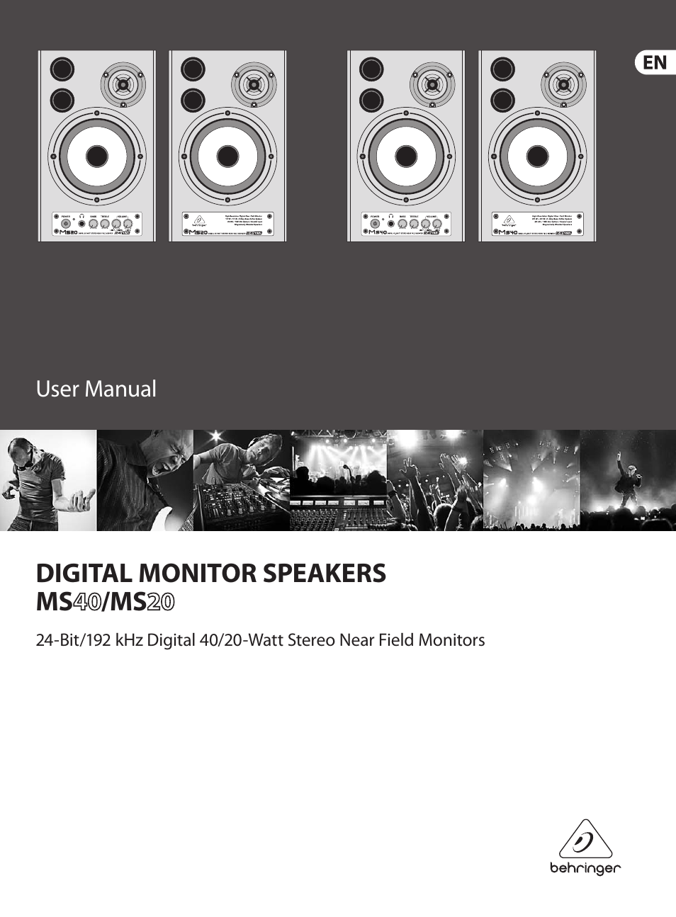 Behringer Digital Monitor Speakers MS20 User Manual | 8 pages