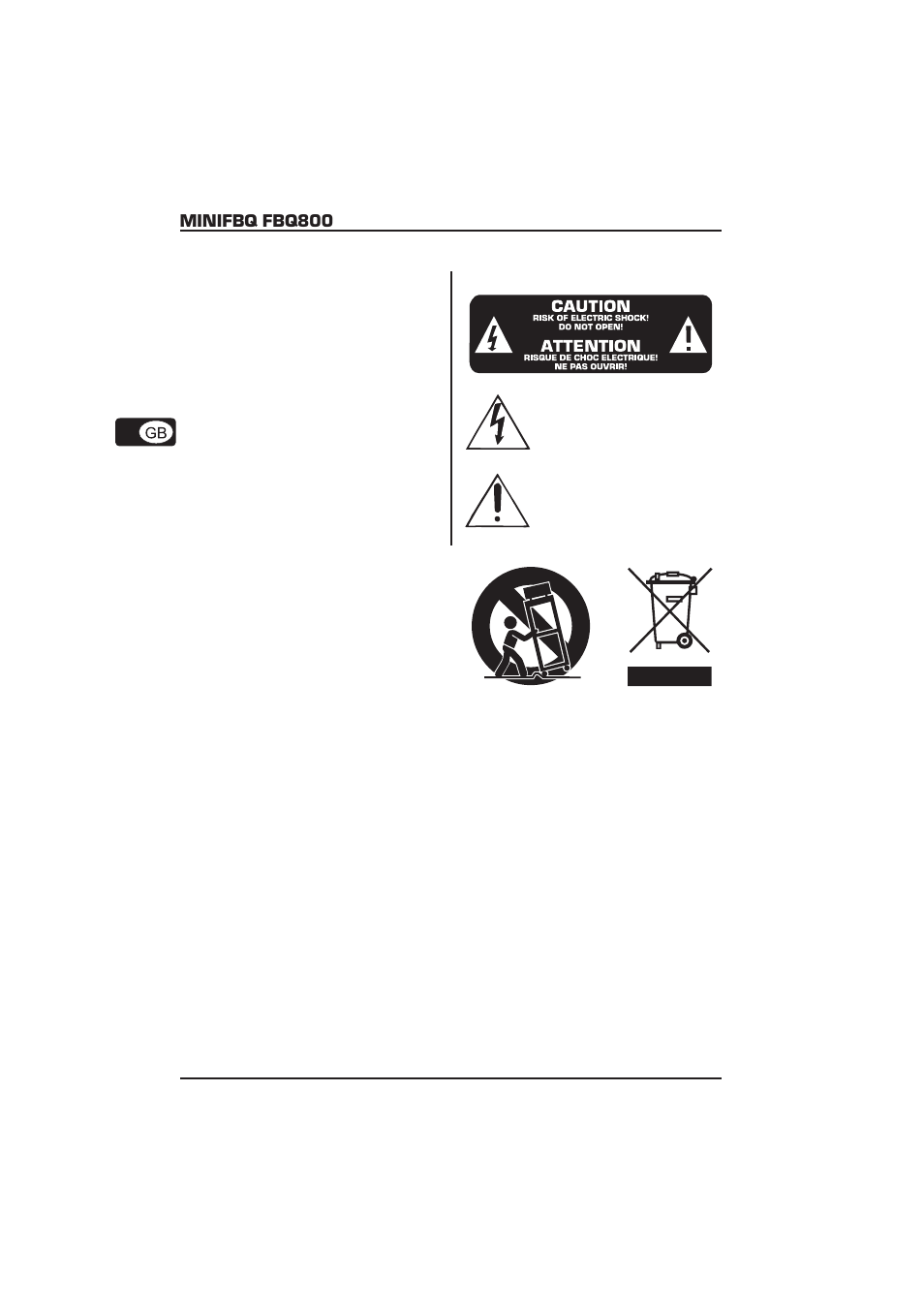 Minifbq fbq800, Important safety instructions | Behringer MiniFBQ FBQ800 User Manual | Page 2 / 17