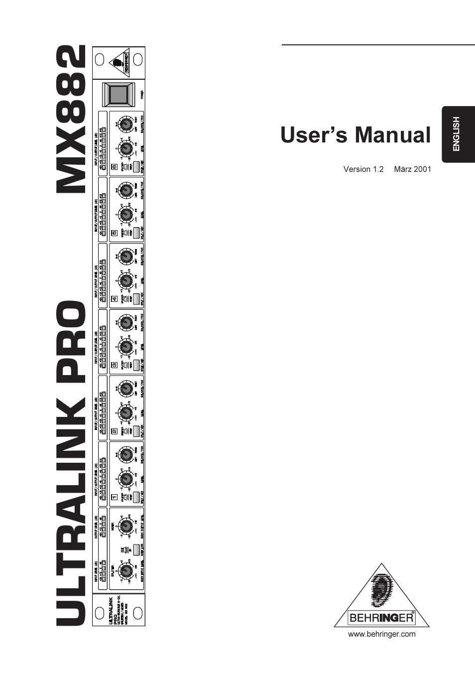 Behringer MX882 User Manual | 16 pages
