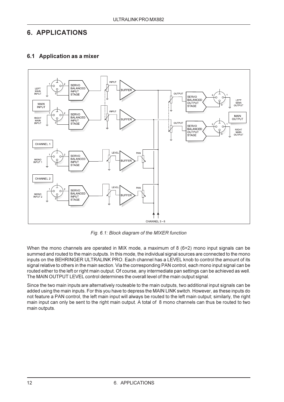 Applications | Behringer MX882 User Manual | Page 12 / 16