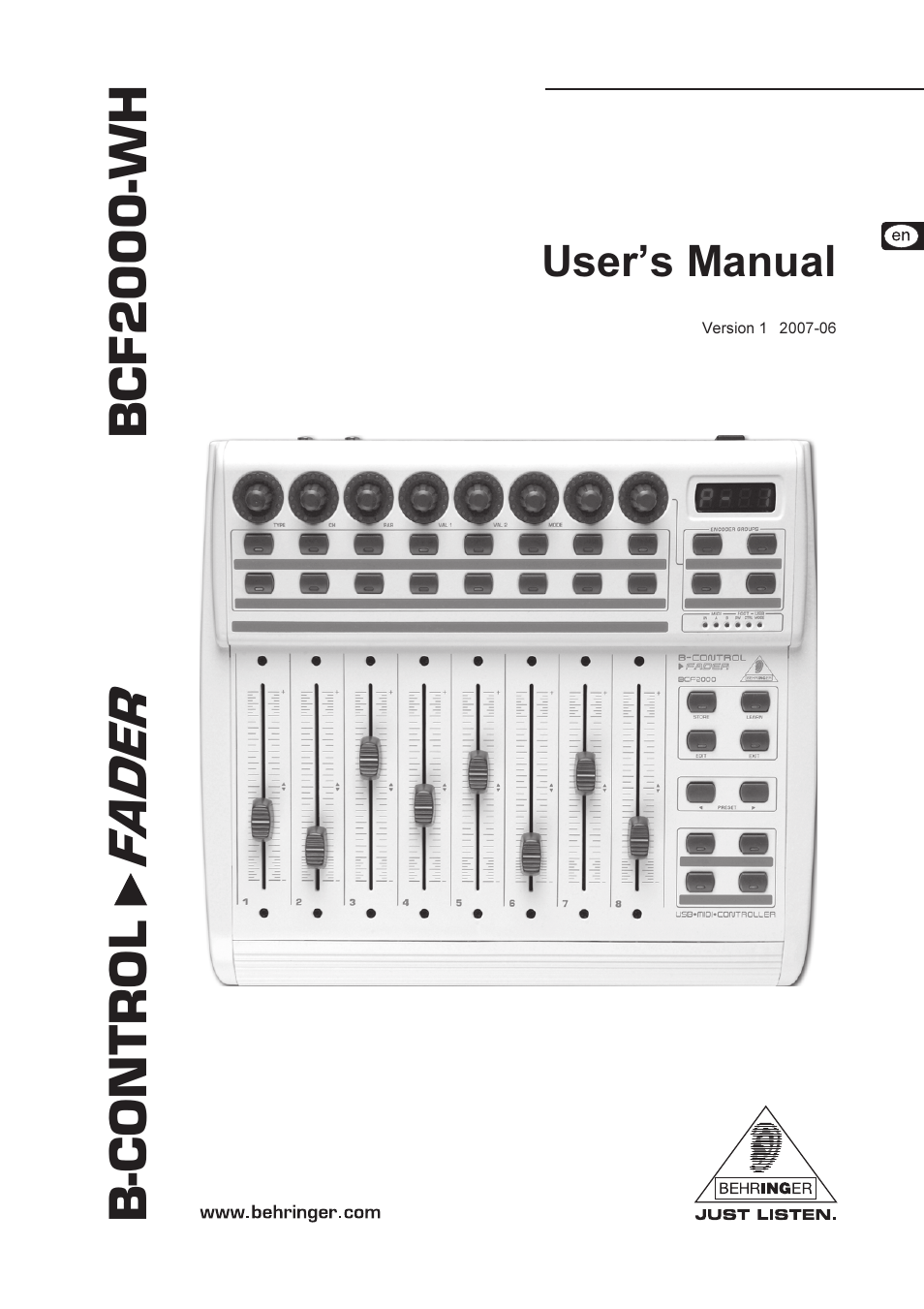 Behringer BCF2000-WH User Manual | 24 pages