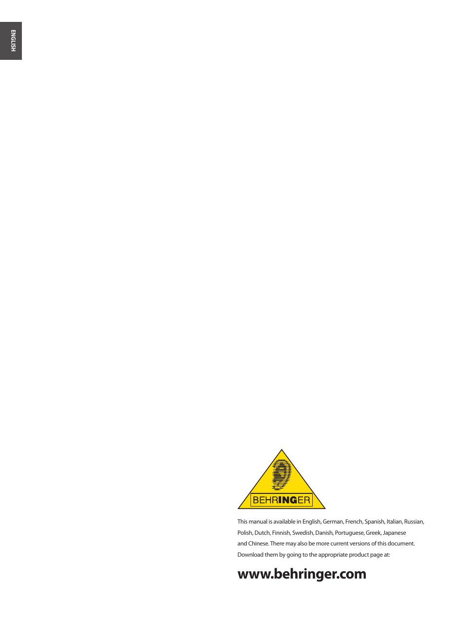 Behringer XENYX 1204/1204FX User Manual | Page 11 / 11