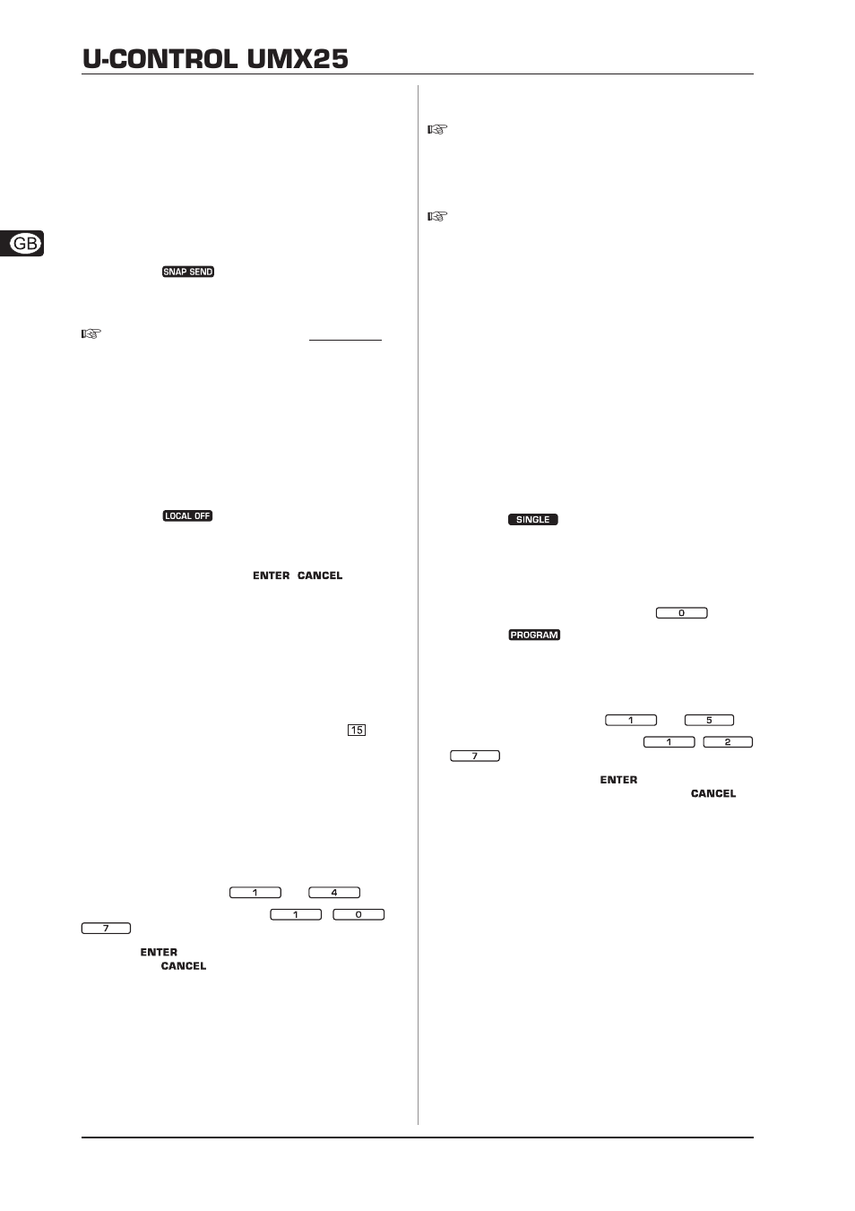 U-control umx25 | Behringer UMX25 User Manual | Page 10 / 15