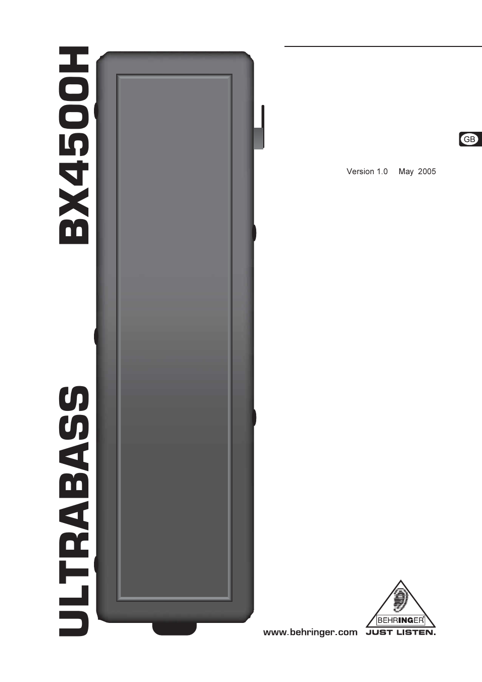 Behringer BX4500H User Manual | 11 pages