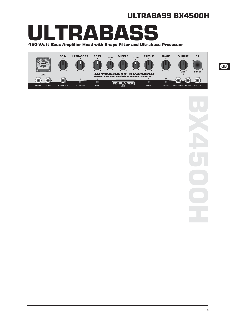 Bx4500h, Ultrabass | Behringer BX4500H User Manual | Page 3 / 11