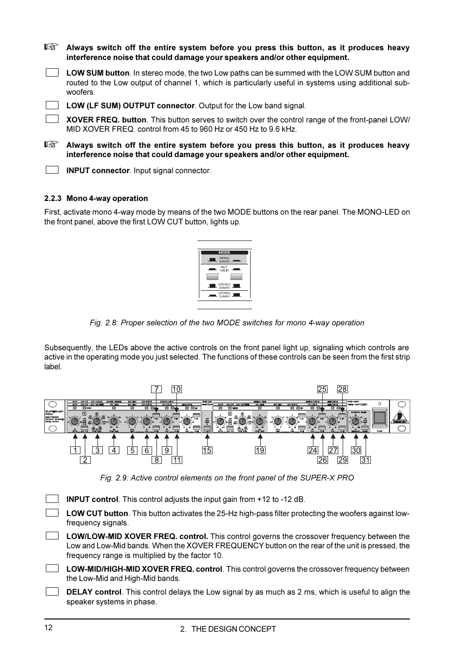 3 mono 4-way operation | Behringer CX3400 User Manual | Page 12 / 22