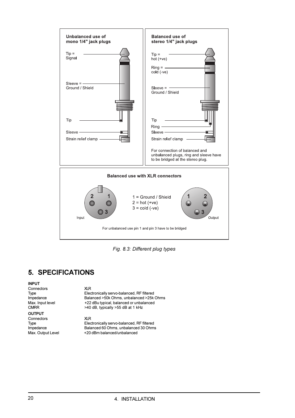 Specifications | Behringer CX3400 User Manual | Page 20 / 22