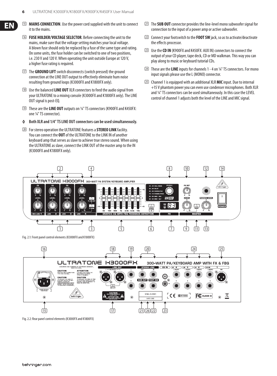 Behringer K900FX User Manual | Page 6 / 11