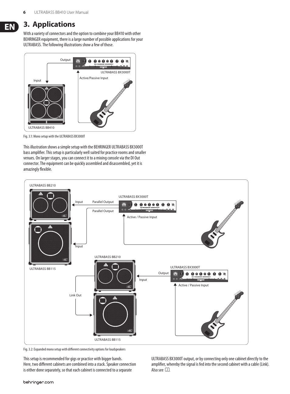 Applications | Behringer Ultrabass BB410 User Manual | Page 6 / 9