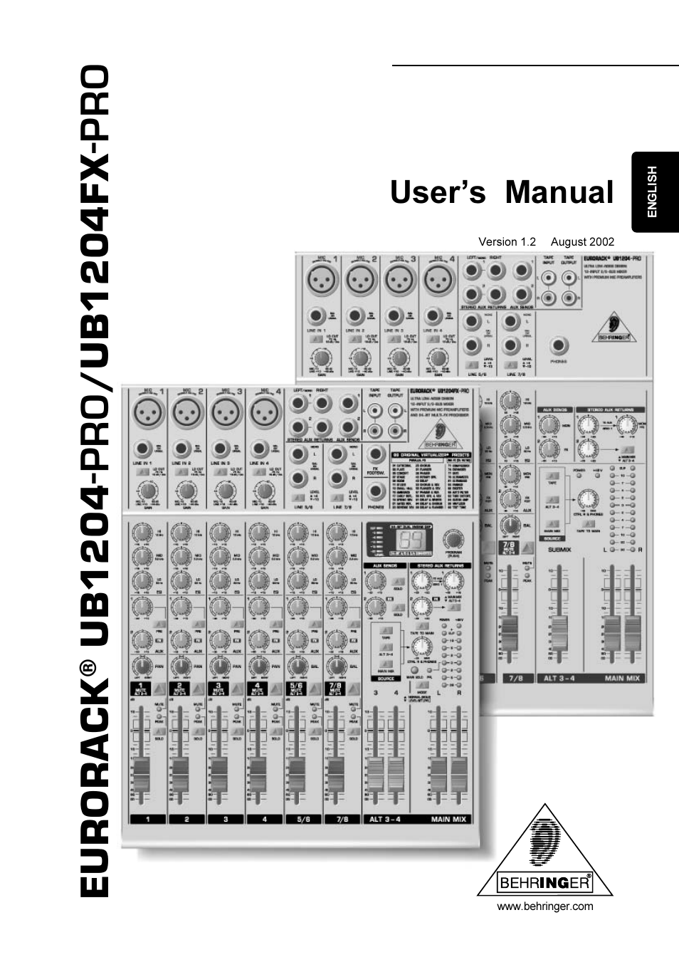 Behringer UB1204FX-PRO User Manual | 13 pages