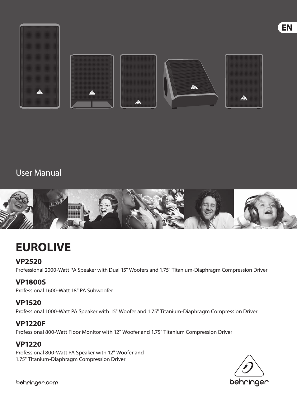 Behringer Eurolive VP1220F User Manual | 11 pages