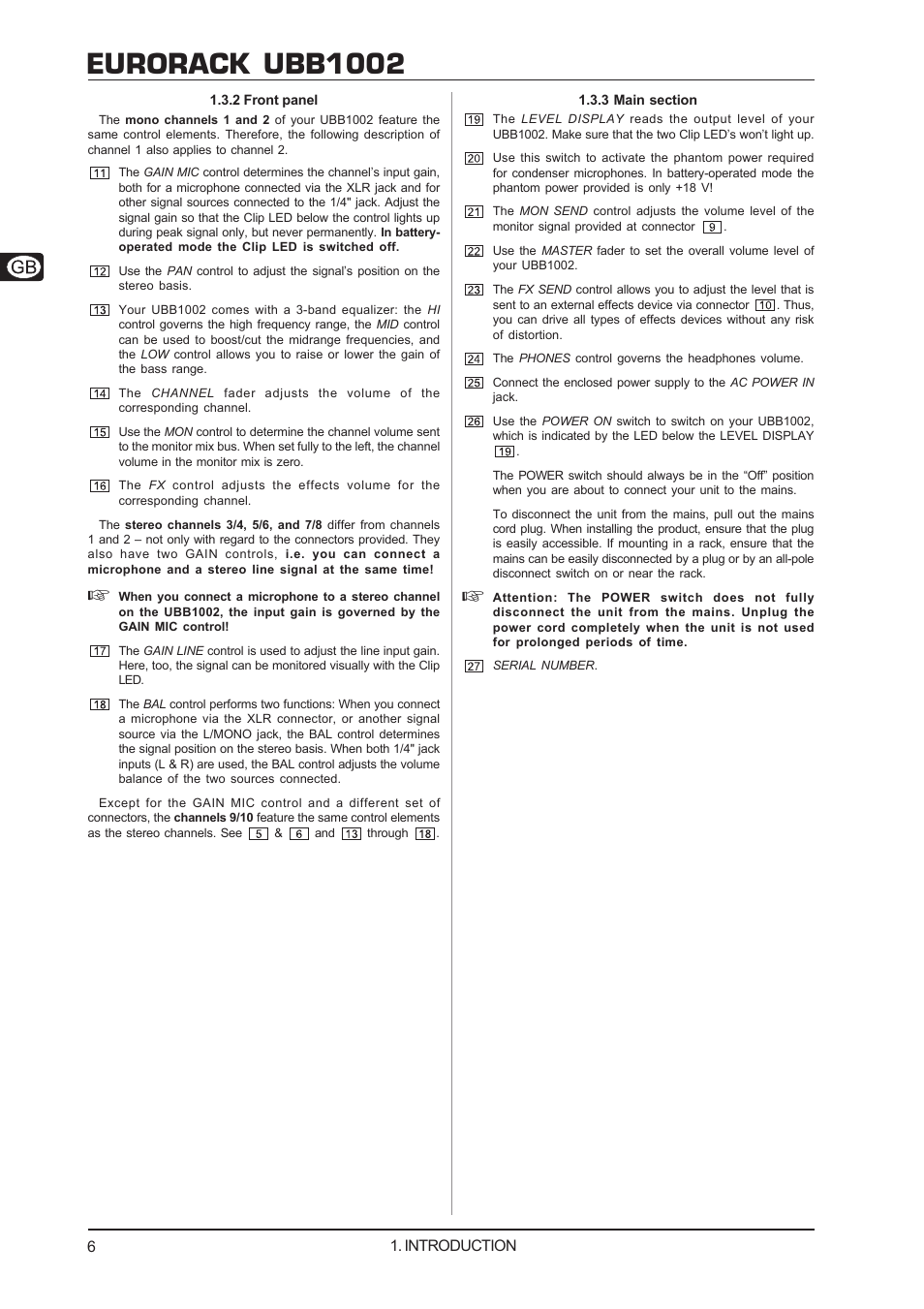 Eurorack ubb1002 | Behringer EURORACK UBB1002 User Manual | Page 6 / 8