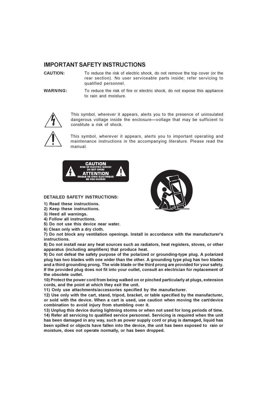 Important safety instructions | Behringer MIC200 User Manual | Page 2 / 12