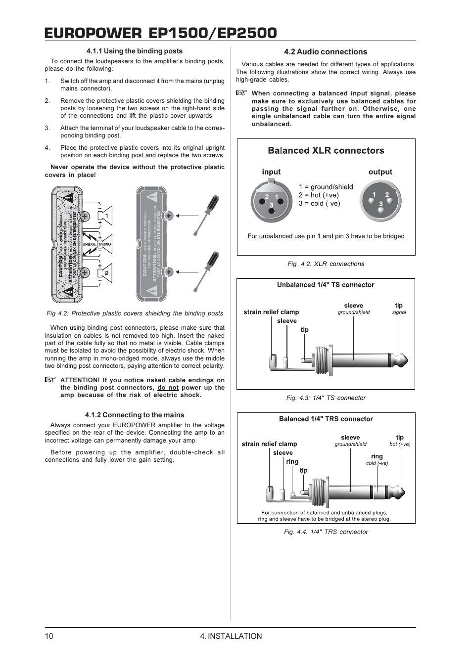 Behringer EP 1500 User Manual | Page 10 / 12