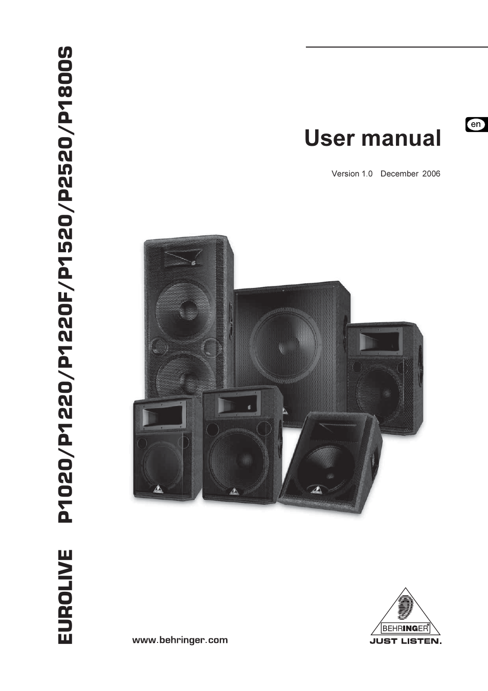 Behringer P2520 User Manual | 7 pages