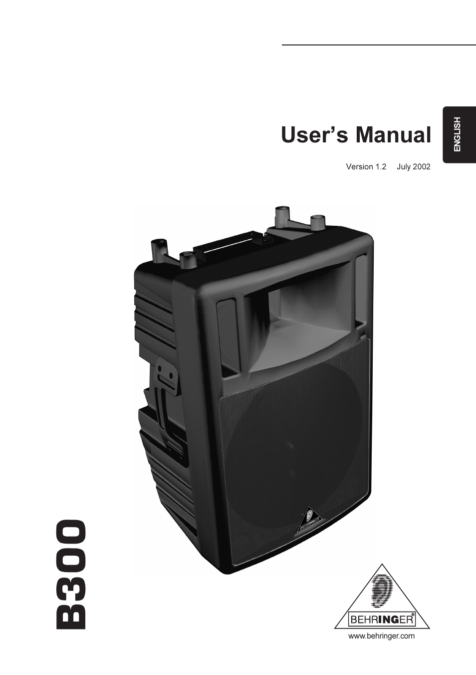 Behringer B300 User Manual | 13 pages