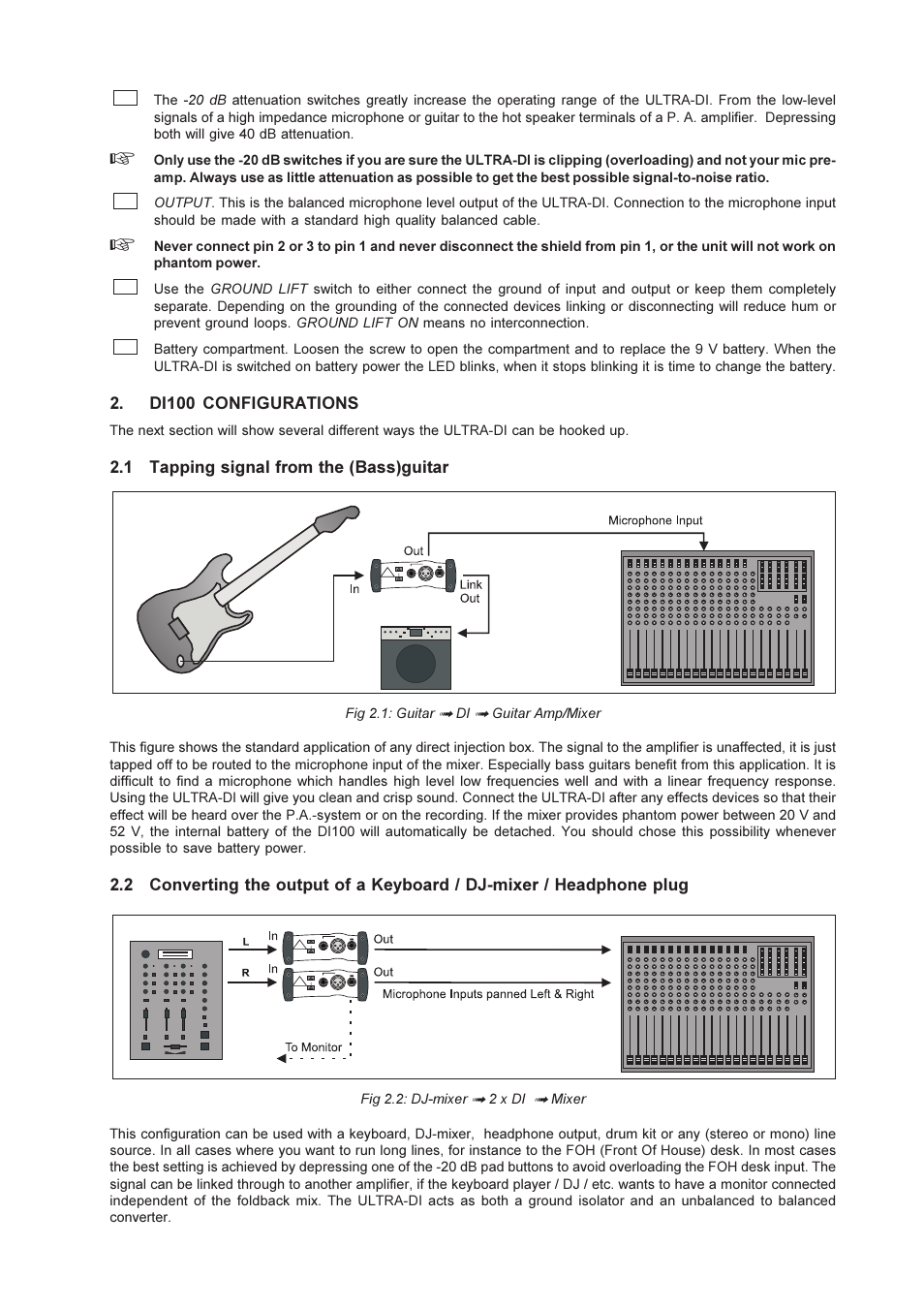 Behringer ULTRA-DI DI100 User Manual | Page 3 / 4