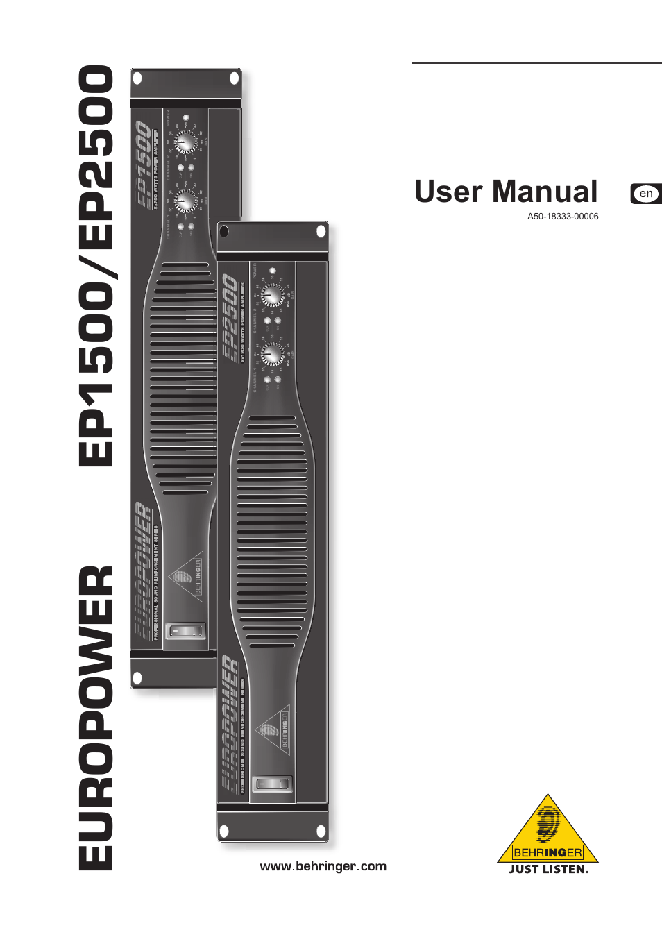 Behringer EUROPOWER EP2500 User Manual | 14 pages
