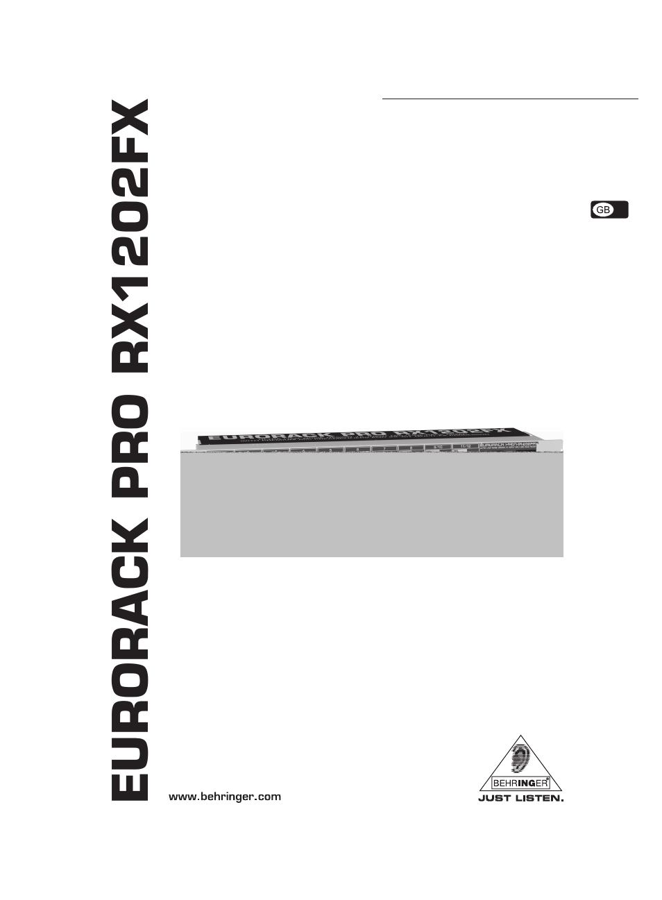 Behringer Eurorack Pro RX1202FX User Manual | 15 pages