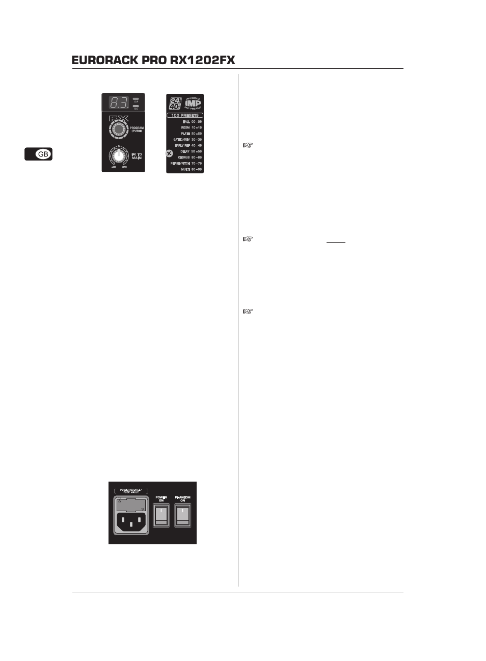 Eurorack pro rx1202fx | Behringer Eurorack Pro RX1202FX User Manual | Page 10 / 15