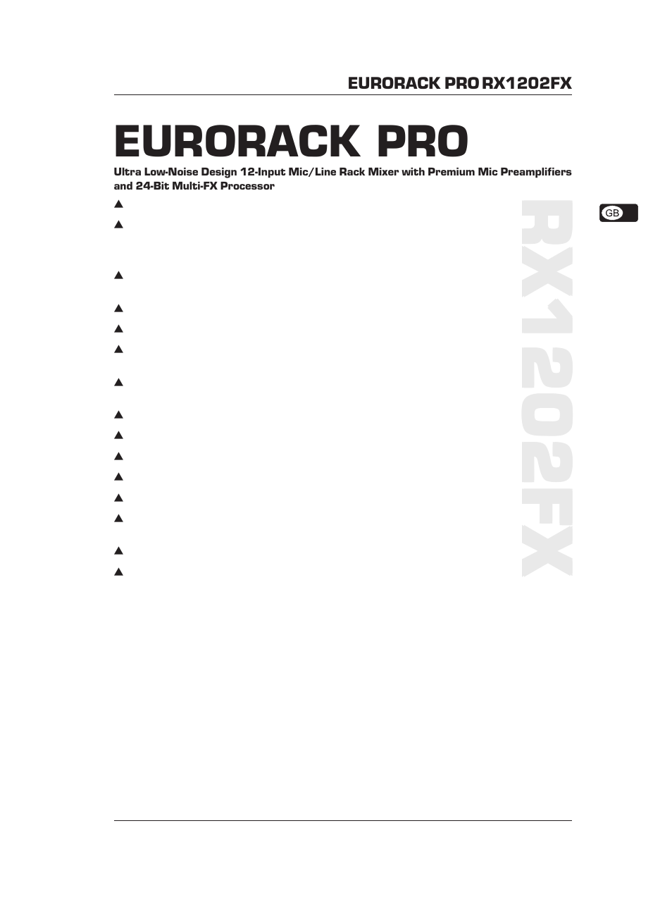 Eurorack pro, Rx1202fx | Behringer Eurorack Pro RX1202FX User Manual | Page 3 / 15