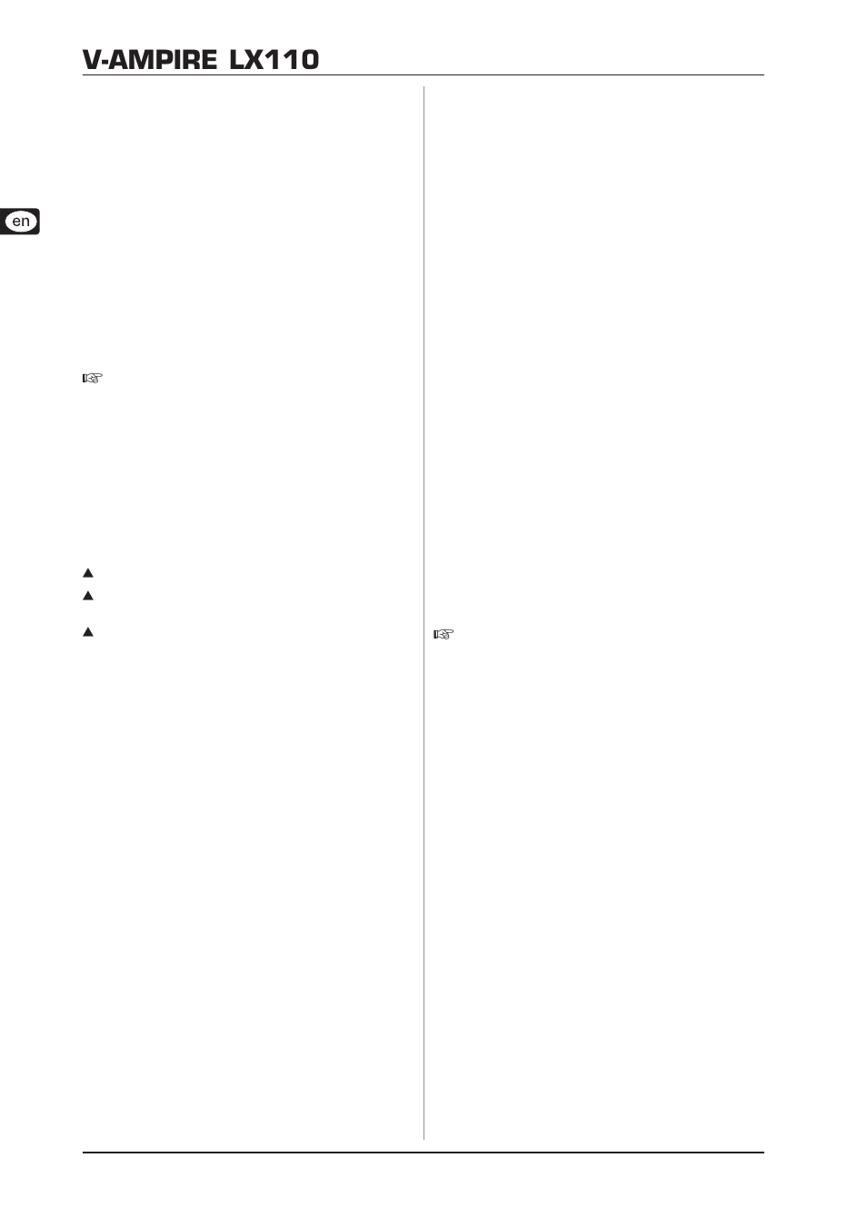 V-ampire lx110, Effects processor | Behringer V-AMPIRE LX110 User Manual | Page 10 / 16