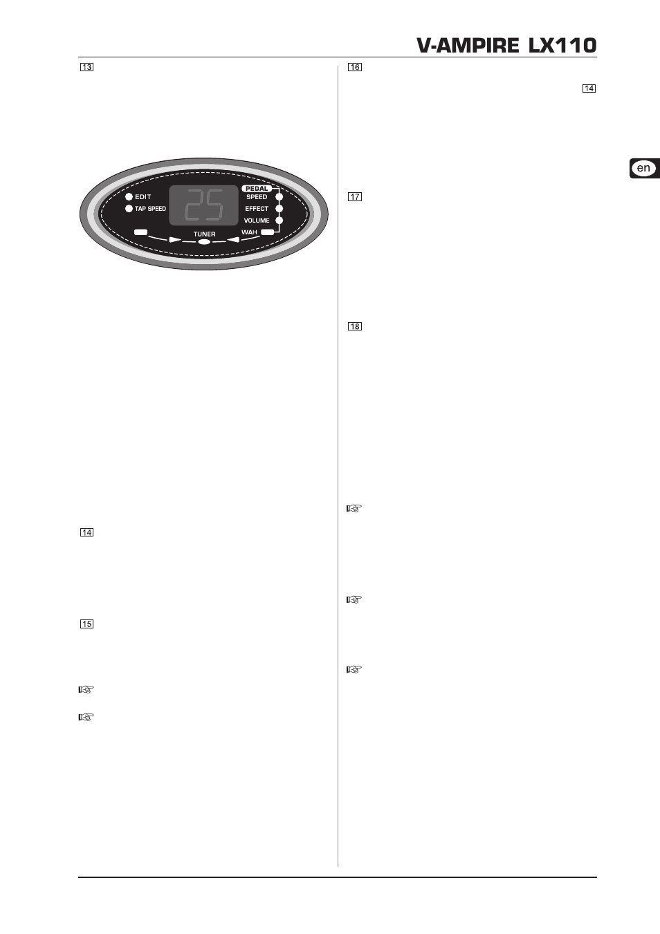 V-ampire lx110, Control elements and connectors | Behringer V-AMPIRE LX110 User Manual | Page 7 / 16