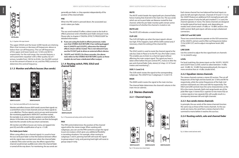 Stereo channels 2.2 | Behringer XENYX 1622FX User Manual | Page 4 / 12