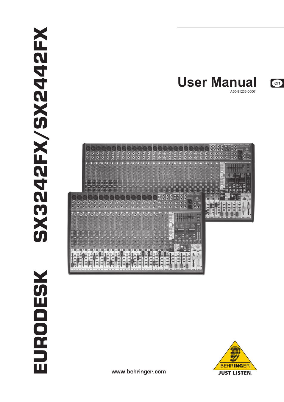 Behringer EURODESK SX2442FX User Manual | 18 pages