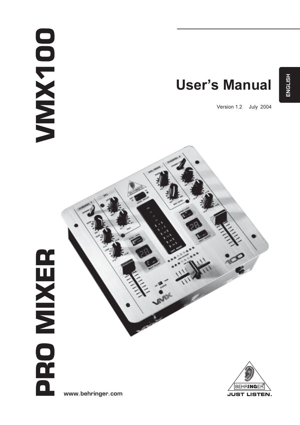 Behringer PRO MIXER User Manual | 11 pages