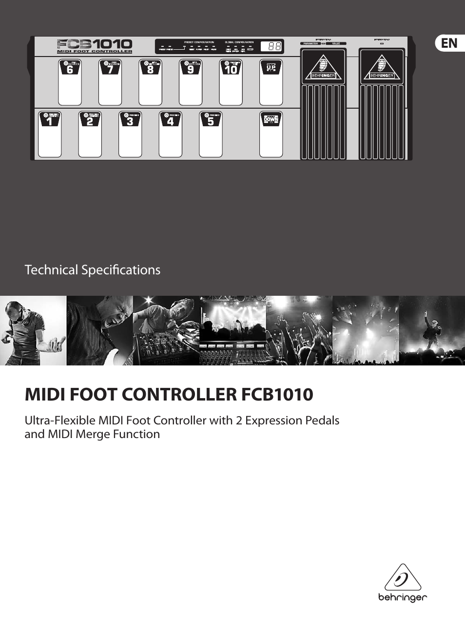 Behringer MIDI Foot Controller FCB1010 User Manual | 2 pages