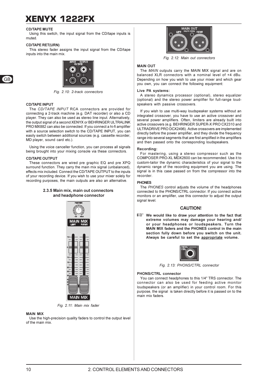 Xenyx 1222fx | Behringer XENYX 1222FX User Manual | Page 10 / 15