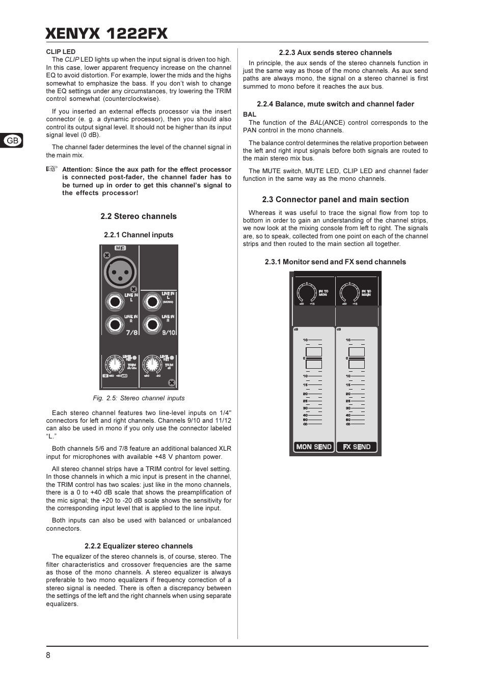 Xenyx 1222fx | Behringer XENYX 1222FX User Manual | Page 8 / 15