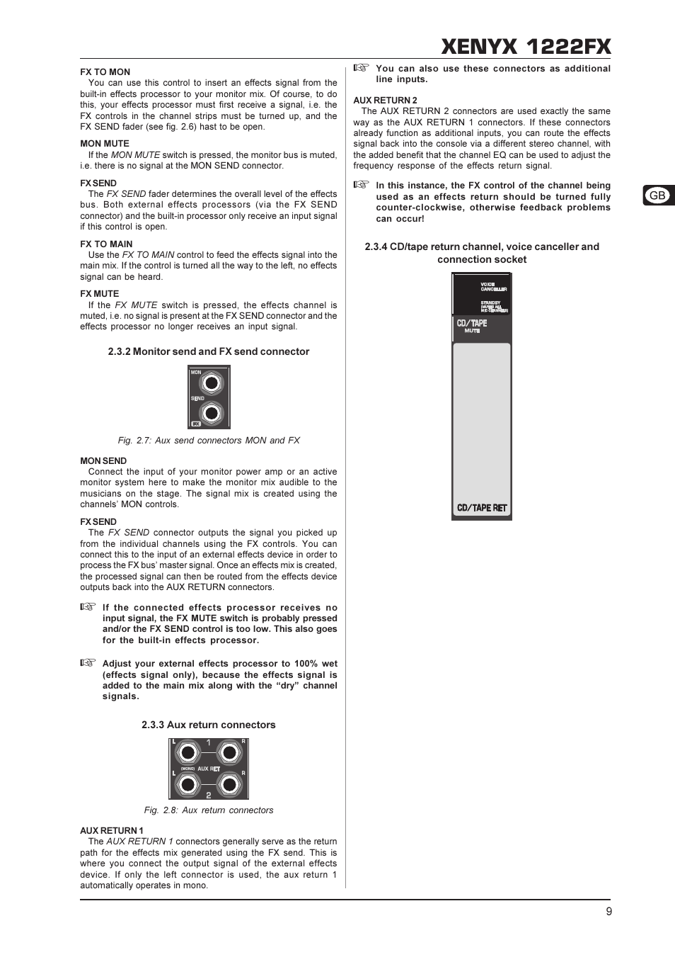 Xenyx 1222fx | Behringer XENYX 1222FX User Manual | Page 9 / 15