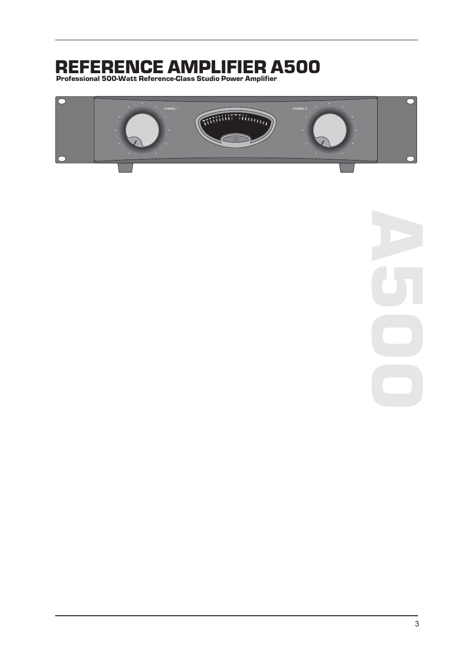 A500 | Behringer A500 User Manual | Page 3 / 10
