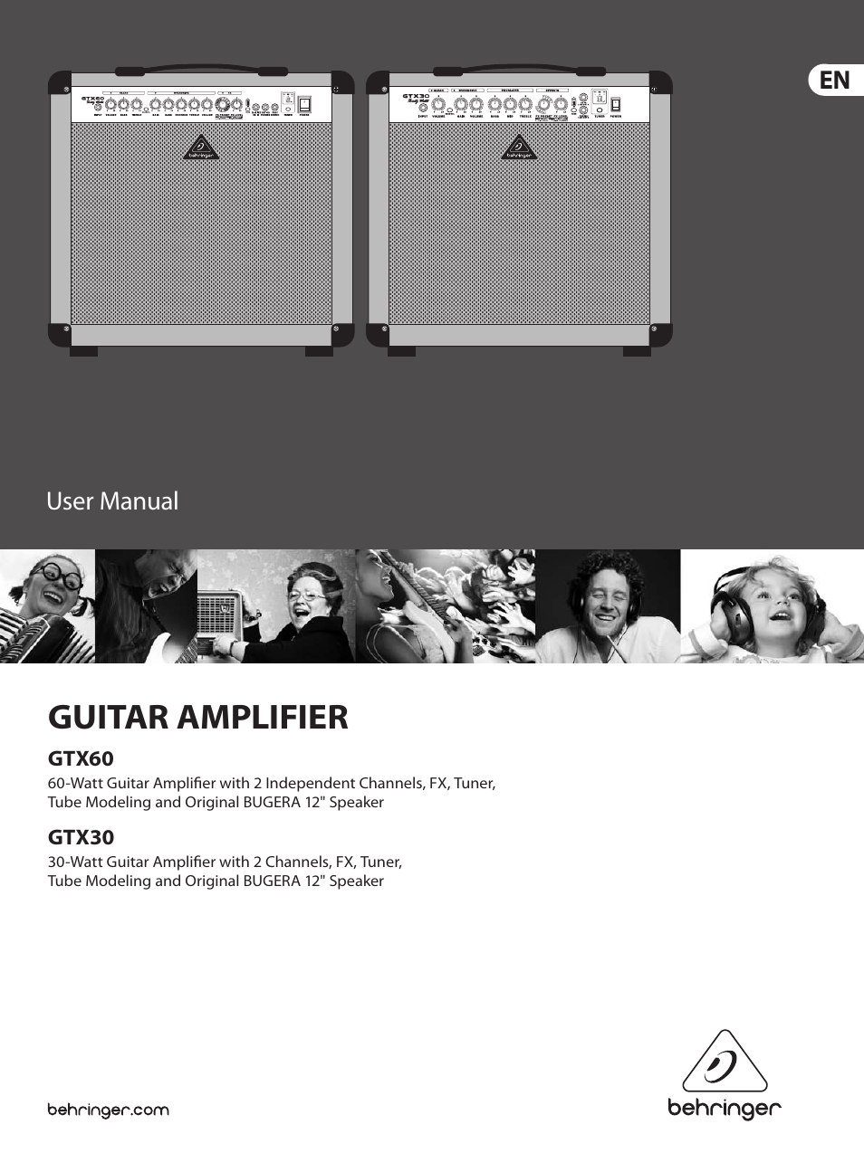 Behringer GUITAR AMPLIFIER GTX60 User Manual | 10 pages