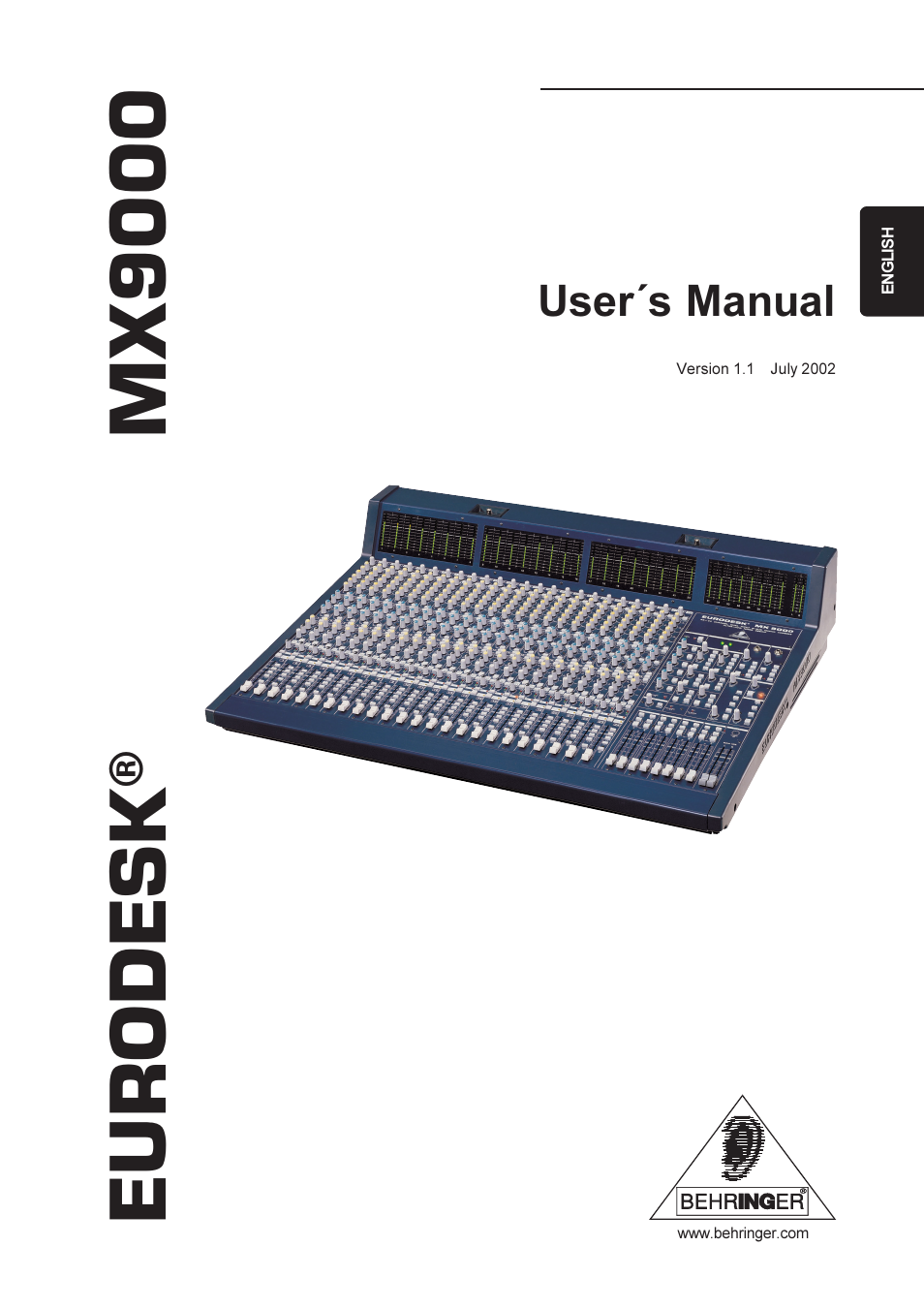 Behringer MX9000 User Manual | 57 pages