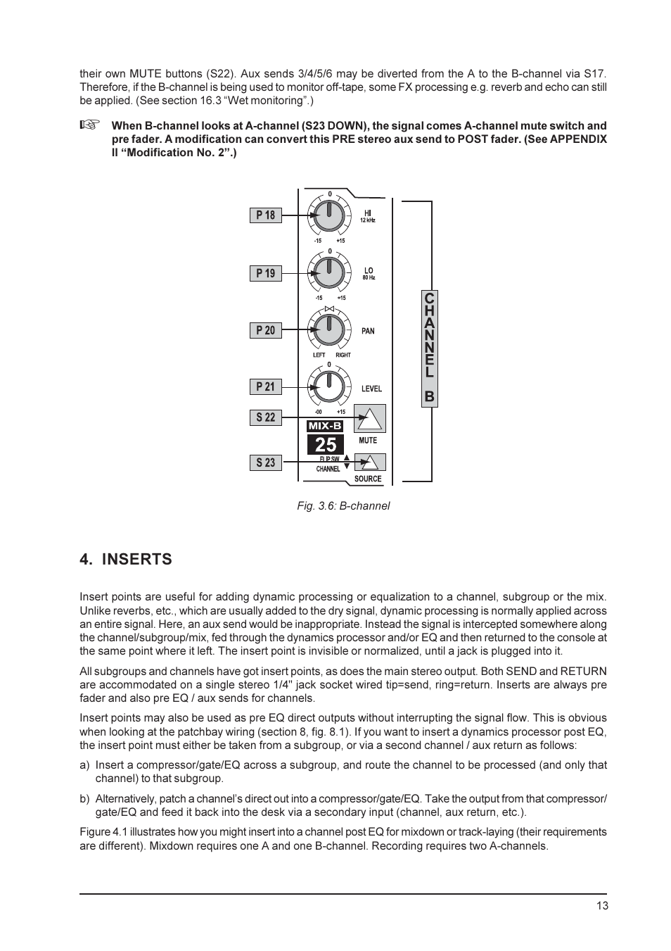 Inserts | Behringer MX9000 User Manual | Page 13 / 57