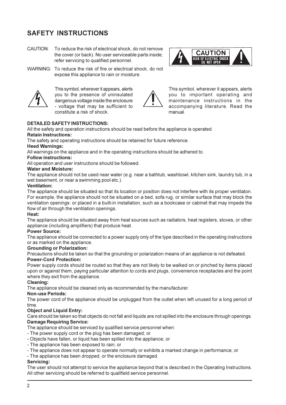 Safety instructions | Behringer MX9000 User Manual | Page 2 / 57
