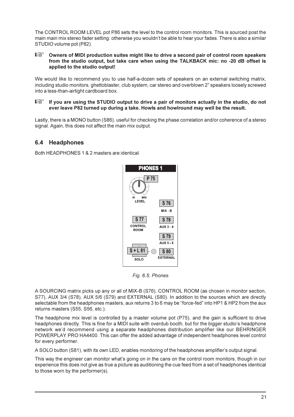 Behringer MX9000 User Manual | Page 21 / 57