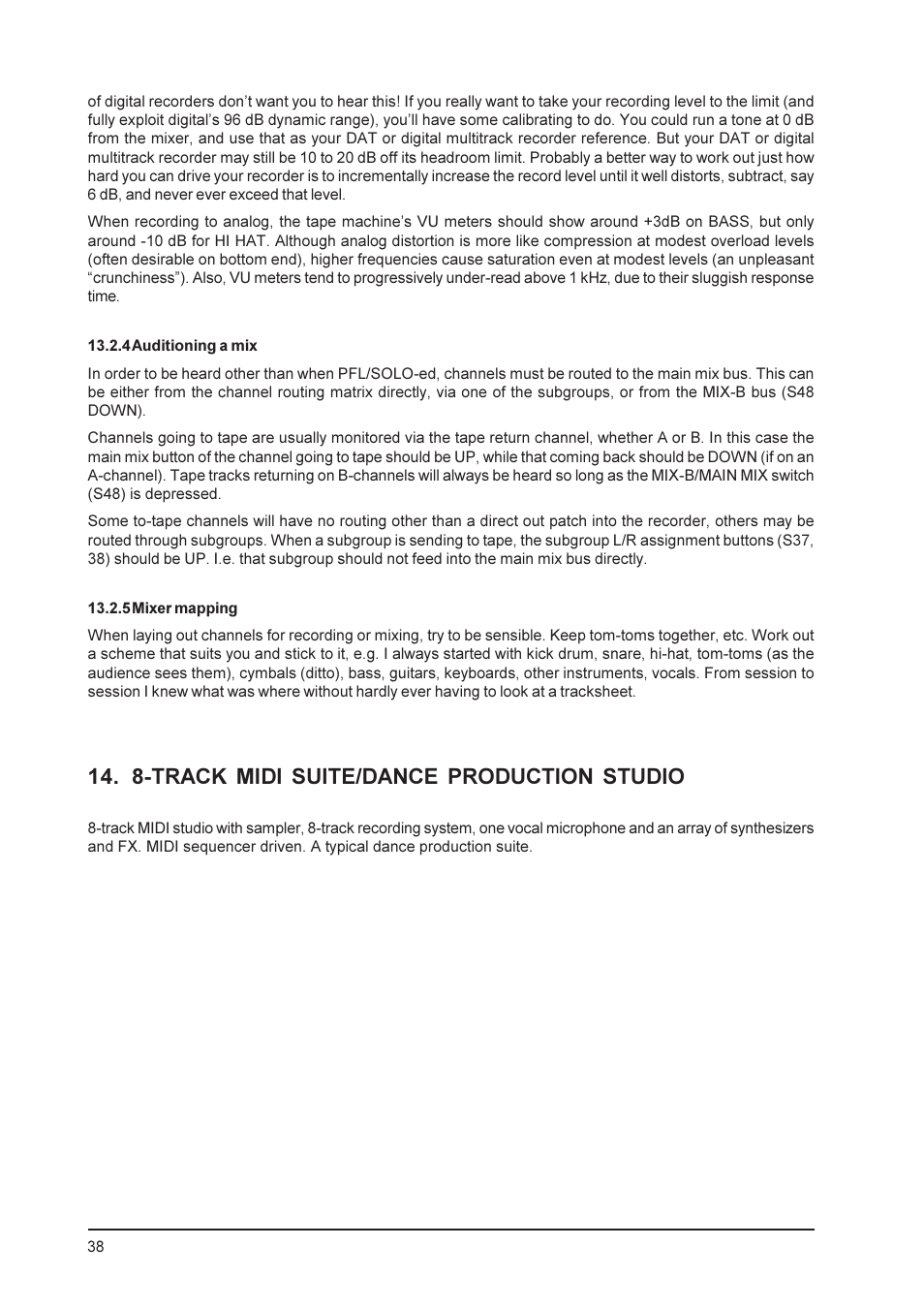 8-track midi suite/dance production studio | Behringer MX9000 User Manual | Page 38 / 57