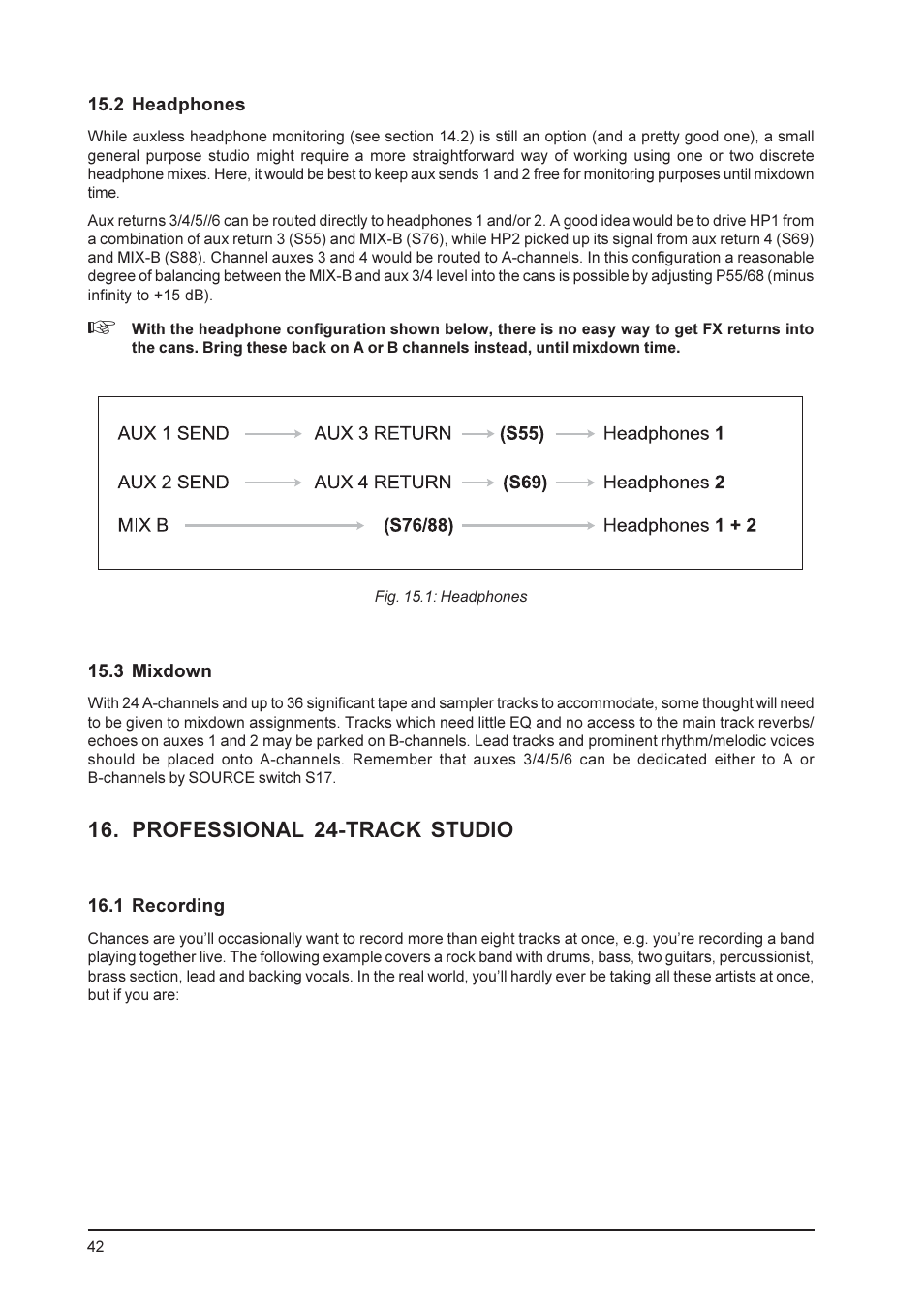 Professional 24-track studio | Behringer MX9000 User Manual | Page 42 / 57