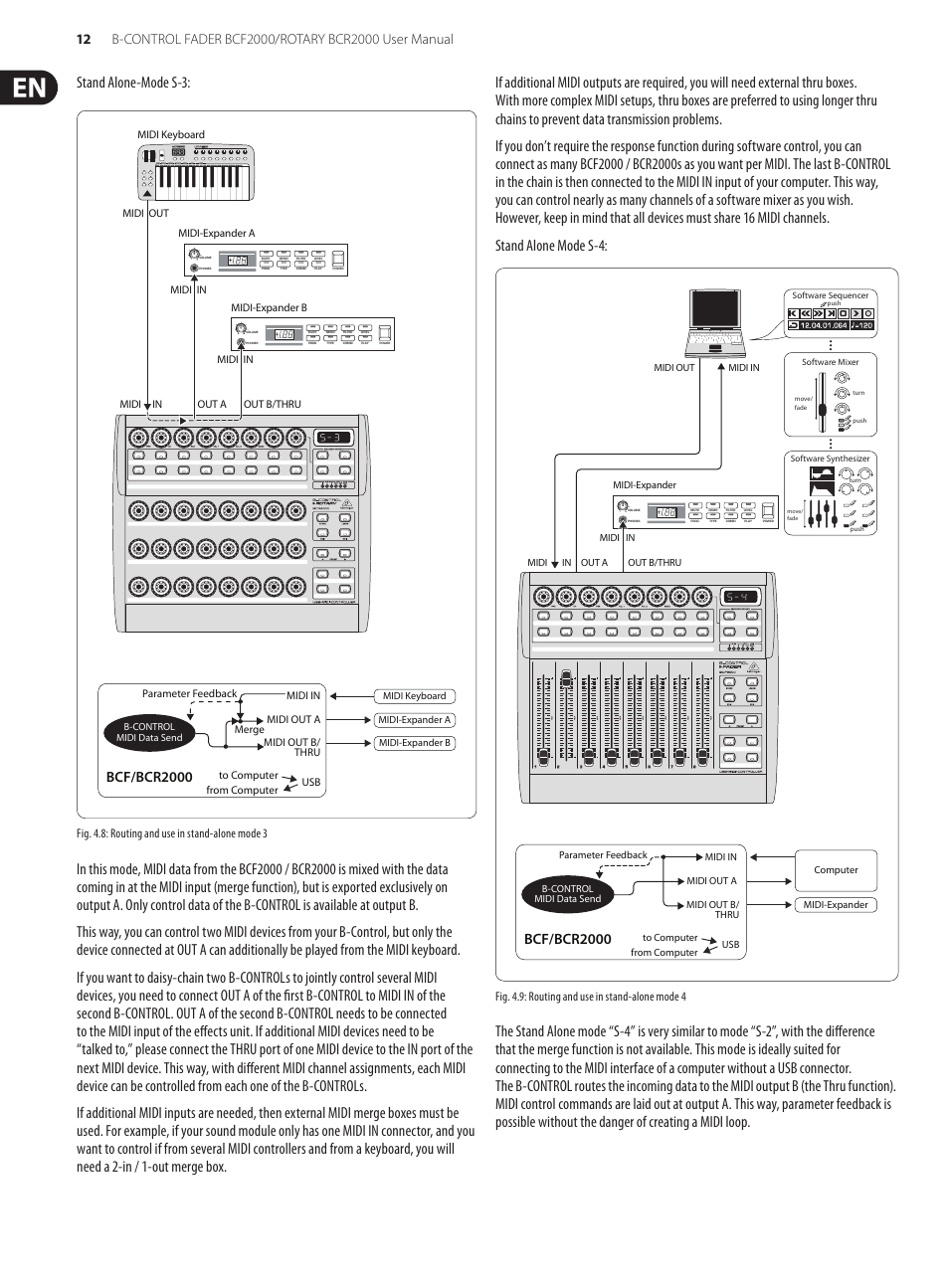 Stand alone-mode s-3, Bcf/bcr2000 | Behringer B-Control Fader/Rotary BCF2000 User Manual | Page 12 / 23