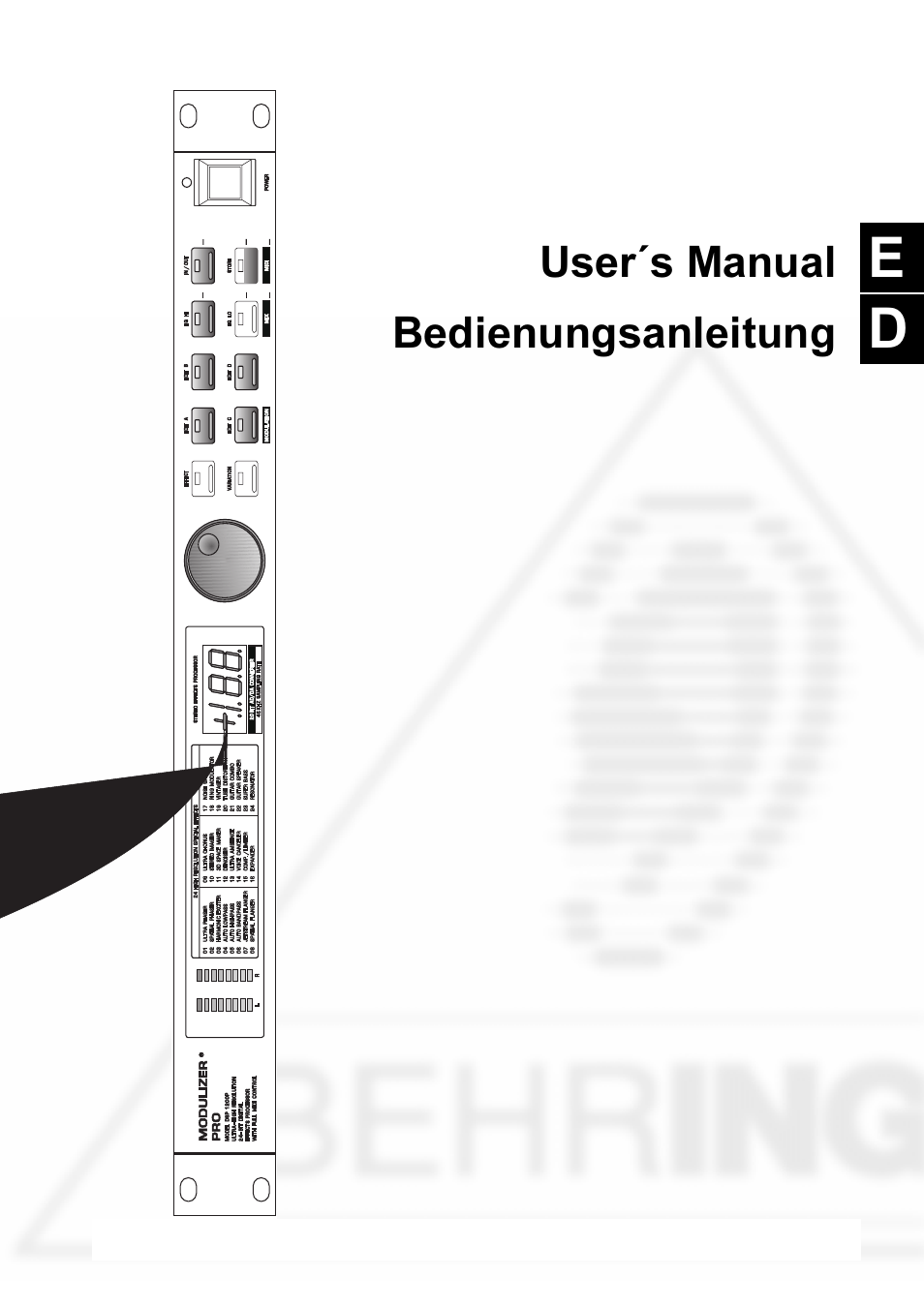 Behringer DSP1200P User Manual | 42 pages