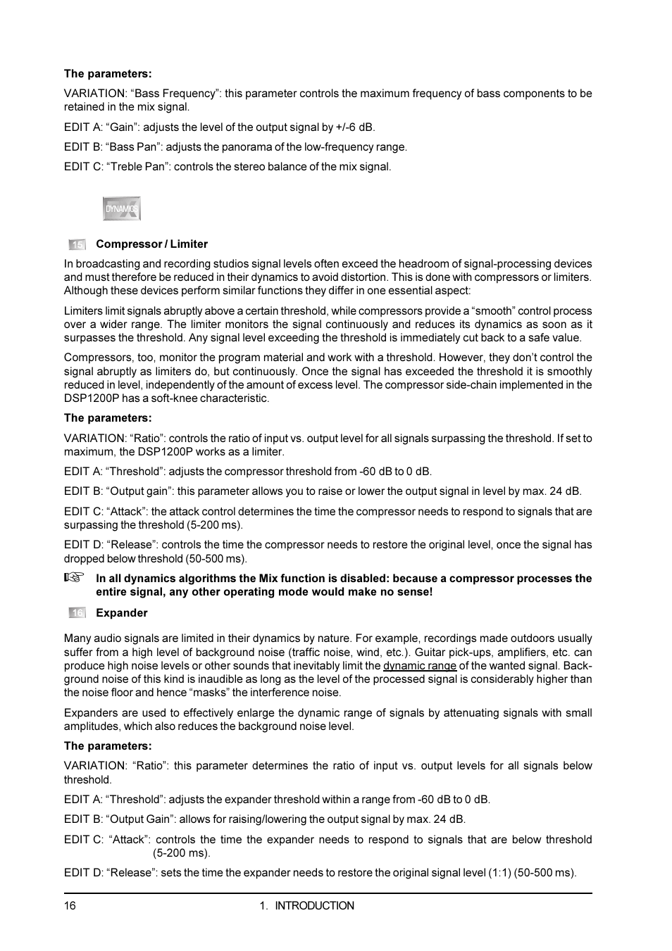 Behringer DSP1200P User Manual | Page 16 / 42