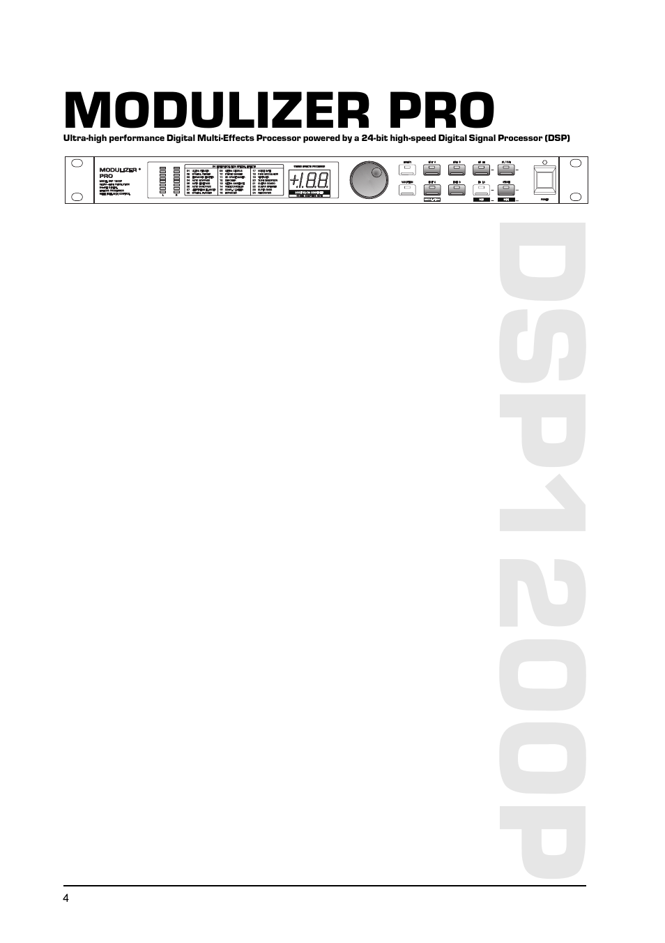 Dsp1200p, Modulizer pro | Behringer DSP1200P User Manual | Page 4 / 42