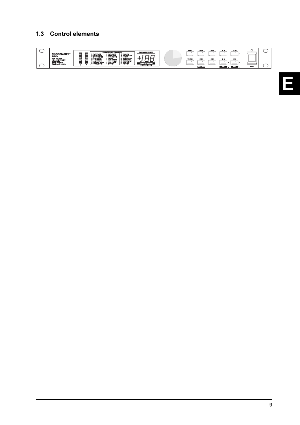 3 control elements, 1 front panel control elements | Behringer DSP1200P User Manual | Page 9 / 42