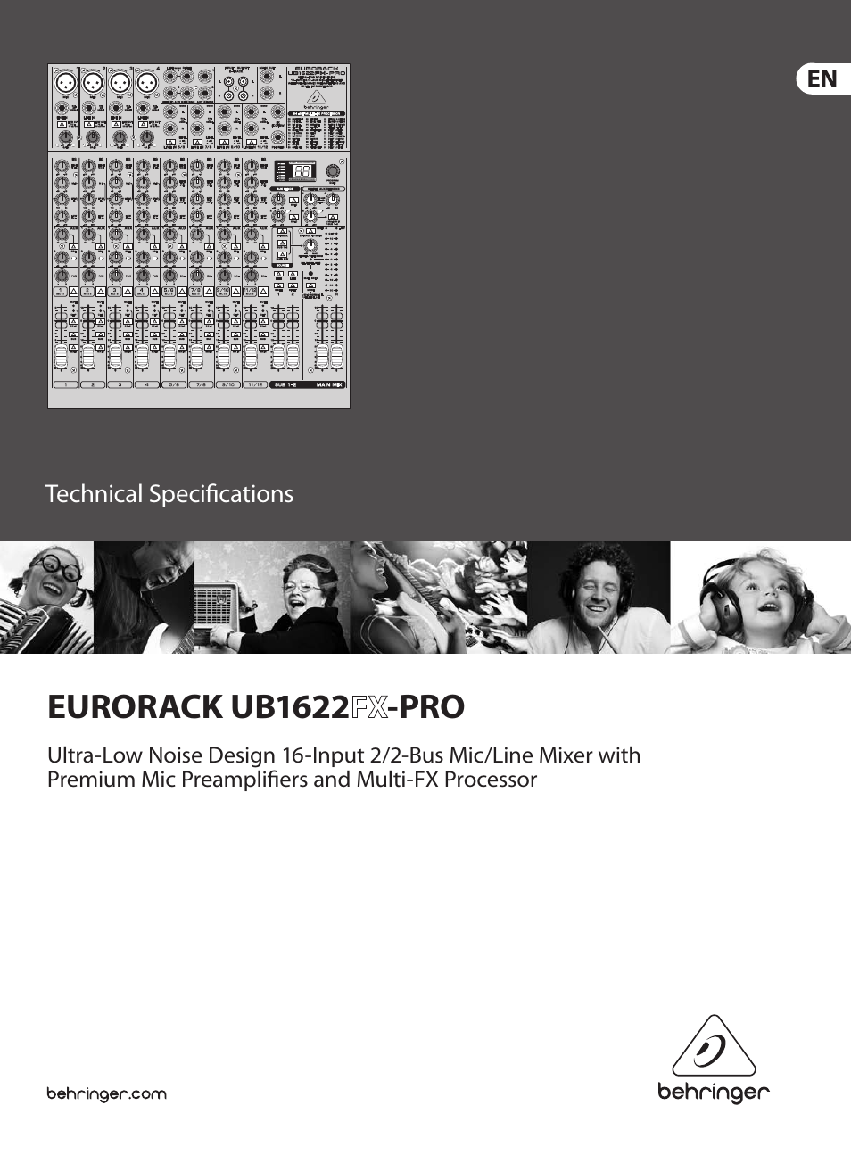 Behringer UB1622FX-PRO User Manual | 3 pages