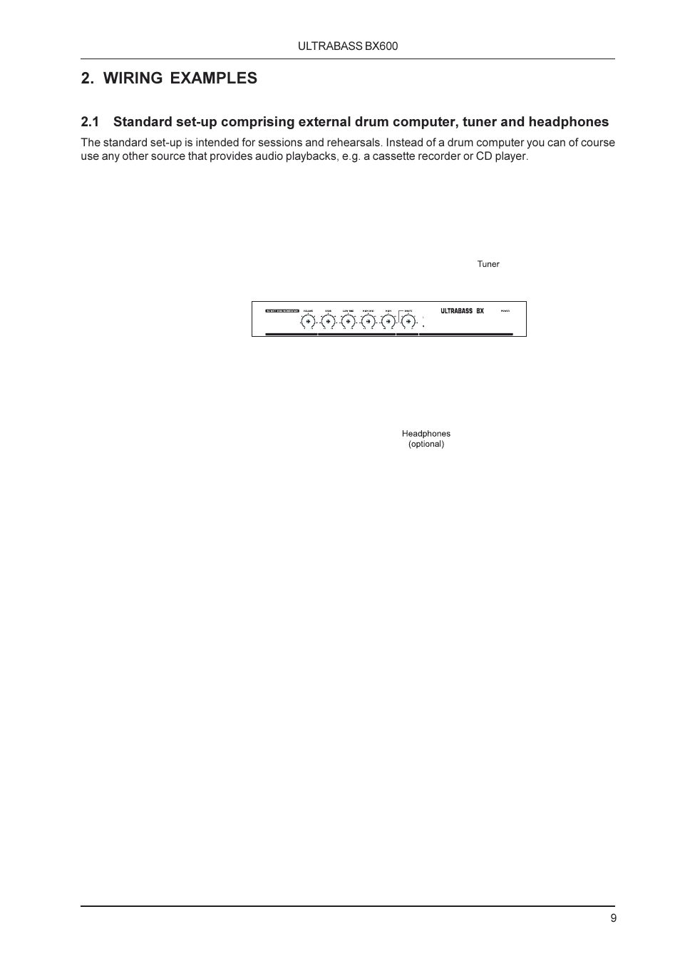 Wiring examples | Behringer BX600 User Manual | Page 9 / 12