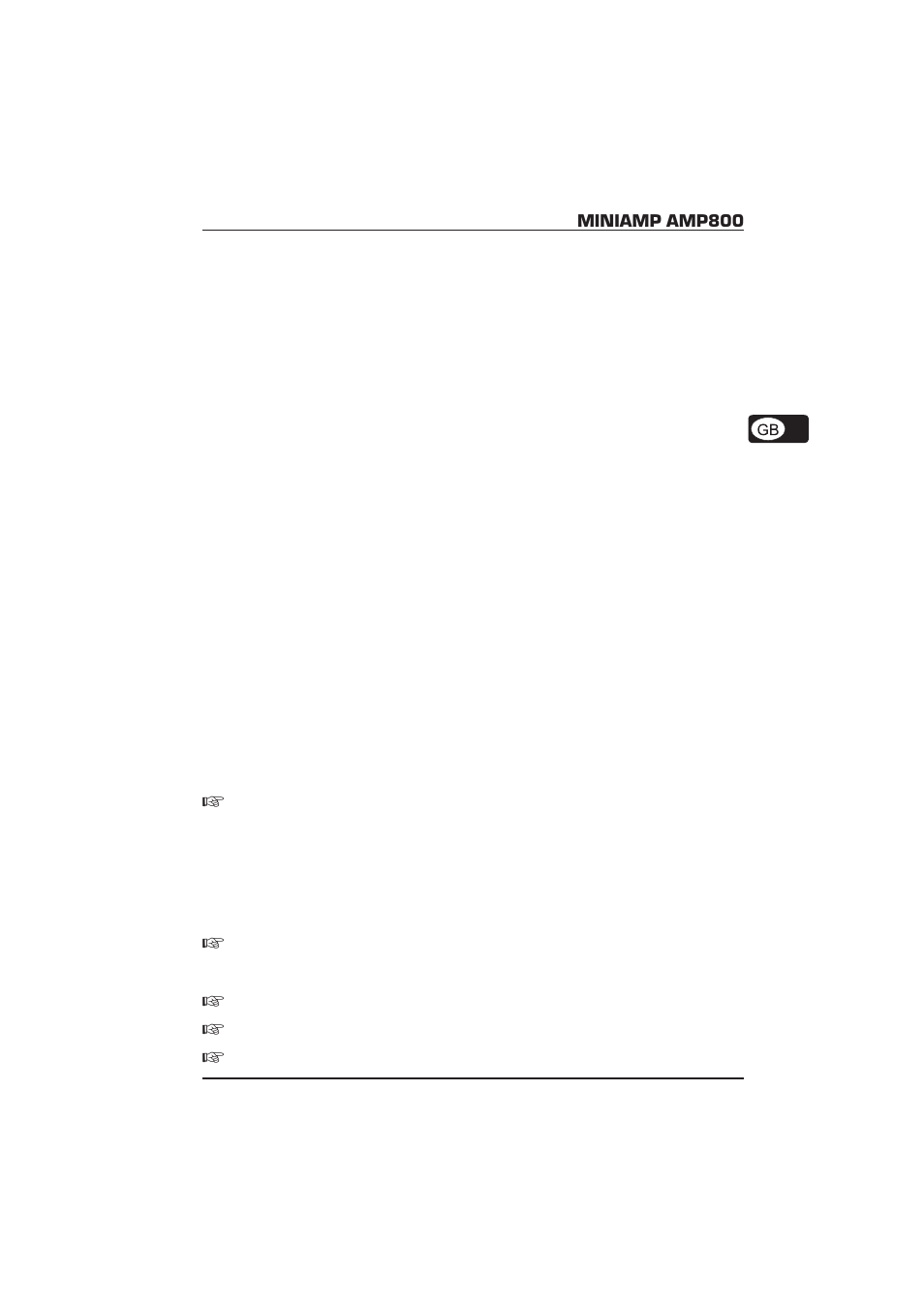 Behringer MINIAMP AMP800 User Manual | Page 5 / 13